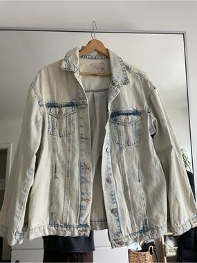 Zara Washed Light Denim Jacket